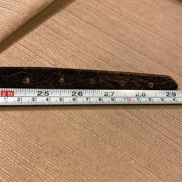 Handmade Ranchero leather vintage belt w/buckle